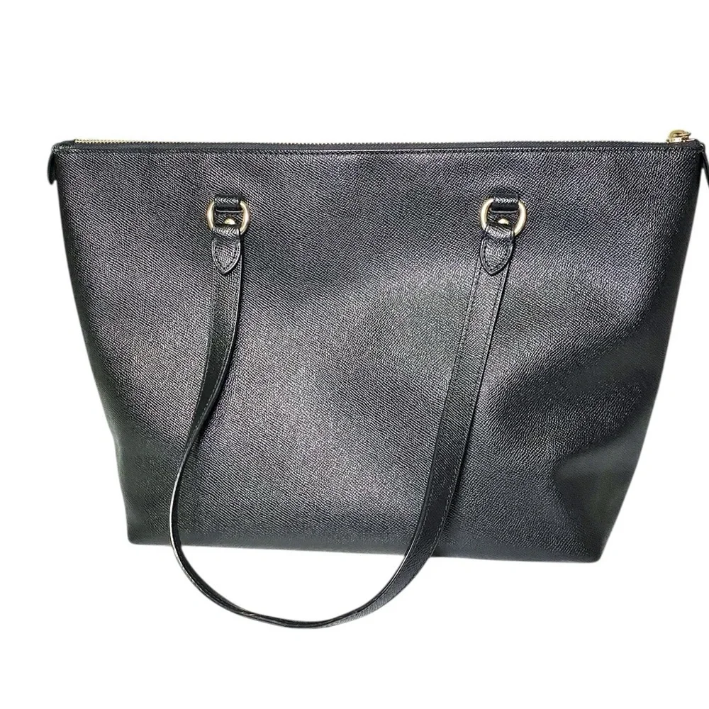 Coach Gallery Tote in Black Crossgrain Leather